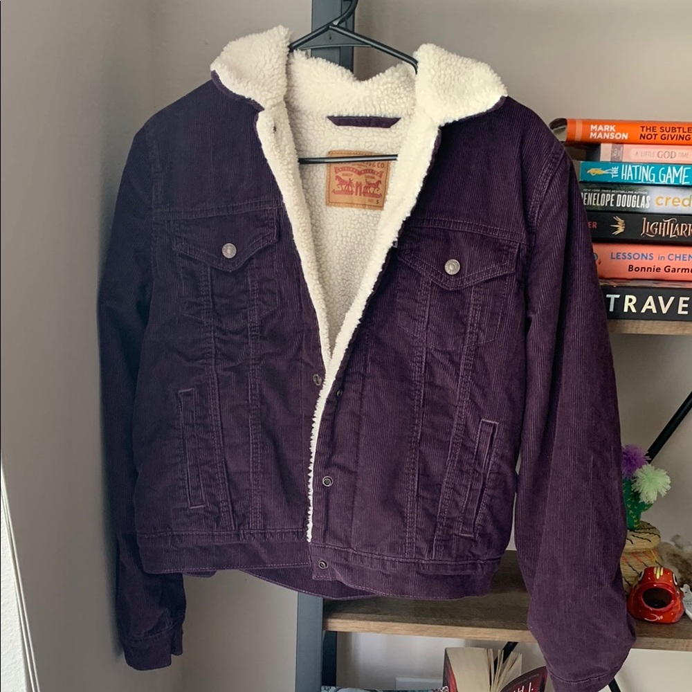 Levi's Deep Purple Jacket with Cream Lining